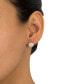 ფოტო #6 პროდუქტის Crystal Pave Stud Earrings in Sterling Silver. Available in Clear, Blue, Gray, Red or Multi