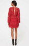 Фото #3 товара Rebecca Minkoff 161475 Women's Long Sleeve Grin Lace Dress Red Sz. 2