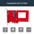 Фото #8 товара StarTech.com U.2 to PCIe Adapter for 2.5" U.2 NVMe SSD - SFF-8639 - x4 PCI Express 4.0 - PCIe - U.2 - PCIe 4.0 - Red - Activity - CE - FCC