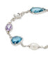 Silver-Tone Lilac Haze Station Bracelet