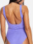 Weekday Desert swimsuit with square neck in purple