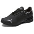 Puma Viz Runner Repeat Perforated Wide Running Mens Black Sneakers Athletic Sho