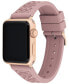 Фото #3 товара Ремешок для часов Coach розовый из резины для Apple® Watch 38/40/41мм
