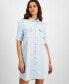 Фото #4 товара Women's Cotton Elbow-Sleeve Shirtdress