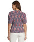 ფოტო #2 პროდუქტის Women's Smocked Paisley-Print Top