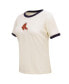 Фото #2 товара Women's Cream Boston Red Sox Retro Classic Ringer T-shirt