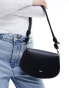 Фото #2 товара PASQ crossbody saddle bag with rope detail in black