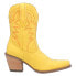 Фото #1 товара Dingo Y'all Need Dolly Embroidery Pointed Toe Cowboy Womens Yellow Casual Boots