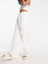 Фото #4 товара In The Style high waist wide leg palazzo trouser in white