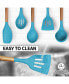 Фото #7 товара 5 Piece Silicone Utensils Set with Authentic Acacia Wood Handles