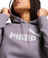 ფოტო #2 პროდუქტის Women's Essential+ Logo-Front Long-Sleeve Hoodie