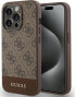 Фото #12 товара Guess Guess GUHCP15LG4GLBR iPhone 15 Pro 6.1" brązowy/brown hardcase 4G Stripe Collection