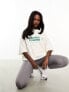 ASOS Weekend Collective oversized t-shirt with graphic in ecru and green