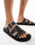 Фото #3 товара ASOS DESIGN sandals in black with studs