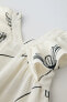 Фото #10 товара Платье из ткани с цветочным принтом ZARA