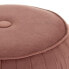 Pouffe Synthetic Fabric Pink Wood 43 x 43 x 42 cm