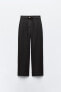 Wide-leg linen-blend trousers