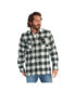 Фото #2 товара Clothing Men's Faux Fur Lined Plaid Shirt Jacket