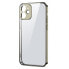 Фото #1 товара Чехол для смартфона Joyroom Ultra cienkie przezroczyste etui z metaliczną ramką для iPhone 12 Pro золотой