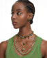 ფოტო #7 პროდუქტის Gold-Tone Green-Hued Crystal Mixed Cut Collar Necklace, 14" + 1-3/4" extender
