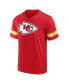 Men's Red Kansas City Chiefs Jersey Tackle V-Neck T-shirt