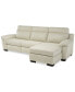 Фото #7 товара Julius II 3-Pc. Leather Sectional Sofa With 1 Power Recliner, Power Headrests, Chaise And USB Power Outlet