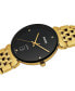 ფოტო #3 პროდუქტის Unisex Swiss Florence Classic Diamond Accent Gold Tone Stainless Steel Bracelet Watch 38mm
