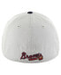 ფოტო #1 პროდუქტის 47 Brand Men's Gray/Navy Atlanta Braves Sure Shot Classic Franchise Fitted Hat