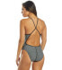 Speedo Women's 249255 Grey Heathered Flip Back One-Piece Swimsuit Size 28