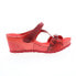 Фото #1 товара Think! Zilli Z-Strap 80324-72 Womens Red Leather Strap Wedges Sandals Shoes