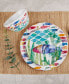 Flamingo Fling Melamine 12 Piece Dinnerware Set, Service for 4