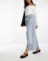 Фото #4 товара SNDYS front spilt denim maxi skirt in blue