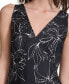 ფოტო #6 პროდუქტის Women's Printed Double V-Neck Dress