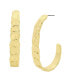 Фото #1 товара Gold Layered Petal Hoop Earrings