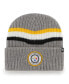 Фото #3 товара Men's Gray Pittsburgh Steelers Highline Cuffed Knit Hat