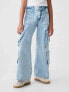 Фото #6 товара Kids Mid Rise Double Cargo Baggy Jeans