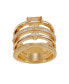 Фото #1 товара Gold-Tone Four Row Statement Ring