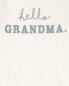Baby Hello Grandma Announcement Bodysuit 3M