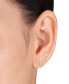 ფოტო #2 პროდუქტის Moissanite Curved Crawler Charm Earrings 5/8 ct. t.w in 10K White Gold