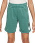 ფოტო #1 პროდუქტის Big Kids Sportswear Club Fleece Logo-Print French Terry Shorts