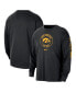 Фото #1 товара Men's Black Iowa Hawkeyes Heritage Max90 Long Sleeve T-shirt