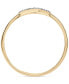ფოტო #3 პროდუქტის Diamond Open Teardrop Ring (1/20 ct. t.w.) in 10k Gold, Created for Macy's