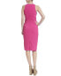 Badgley Mischka Halter Side Drape Sheath Dress Women's Pink 0