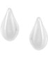 Серьги Macy's Polished Tear Sculptural Белый, 22mm - фото #3