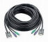 ATEN PS/2 KVM Cable - 10m - 10 m - Black - Male/Female - 4x 6 pin mini-DIN Male 1x 15 pin HDB Male 1x 15 pin HDB Female