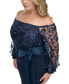 Фото #4 товара Plus Size Floating Petals Off-The-Shoulder Gown