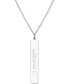 Engraved Love Bar Pendant Necklace in 14k Gold over Silver, 18" (also available in Sterling Silver)