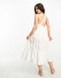 Vero Moda Petite cross back maxi dress in white