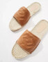 Фото #2 товара ASOS DESIGN slip on espadrilles in tan monogram