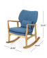 Фото #4 товара Benny Mid-Century Modern Tufted Rocking Chair with Accent Pillow